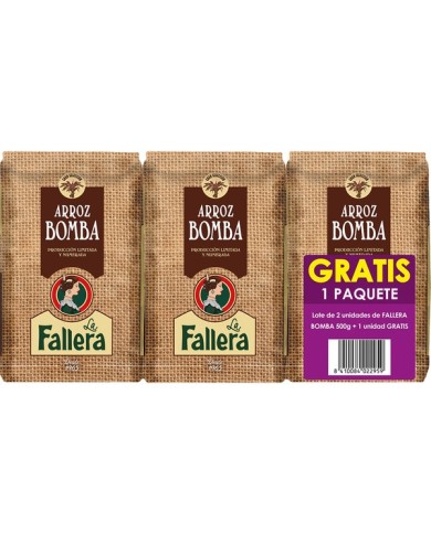 Arroz Bomba La Fallera oferta 2 paquetes 500 grs. + 1 gratis caja de 6 packs-3