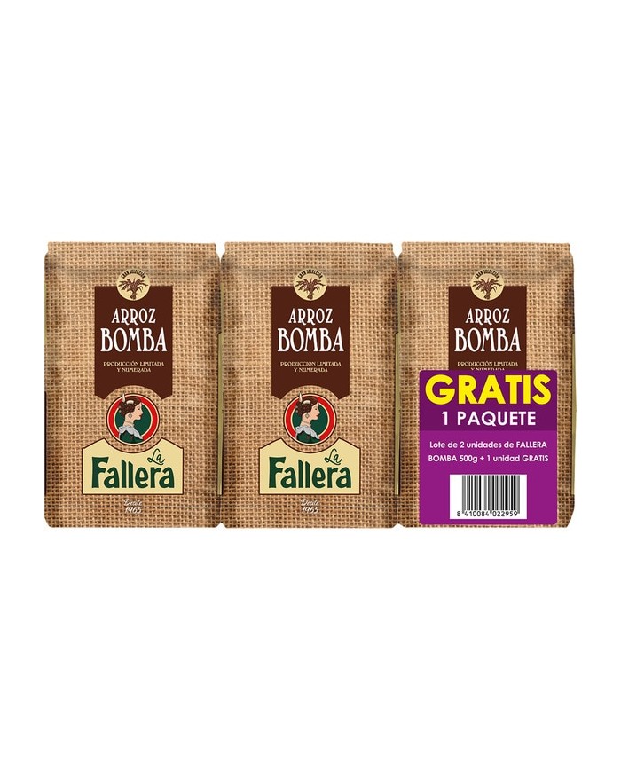 Arroz Bomba La Fallera oferta 2 paquetes 500 grs. + 1 gratis caja de 6 packs-3