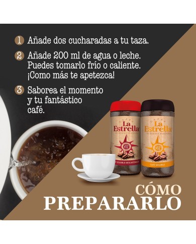 La Estrella Café soluble Natural frasco 200 gramos