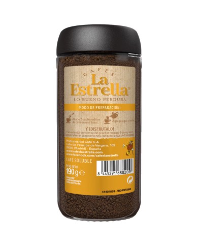 La Estrella Café soluble Natural frasco 200 gramos