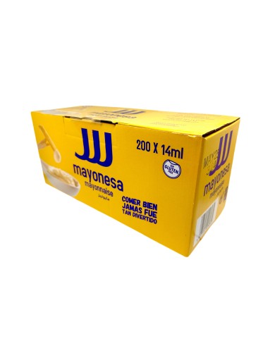 Mayonesa JJJ monodosis caja de 250 sobres de 14 gramos