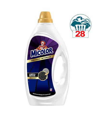 Micolor detergente en gel oscuros intensos garrafa de 28 lavados 1260 ml.