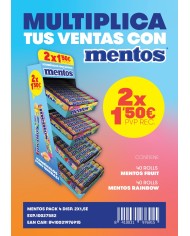 Comprar Expositor promocional Mentos Pack 4 Disp. 2x1,50 €