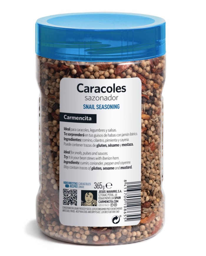 Carmencita sazonador de caracoles bote 365 grs.