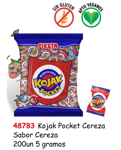 Kojak pocket de cereza bolsa de 200 unidades