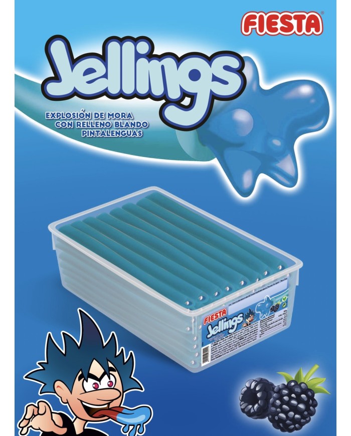 Fiesta Jellings Pintalenguas tarro con 60 unidades