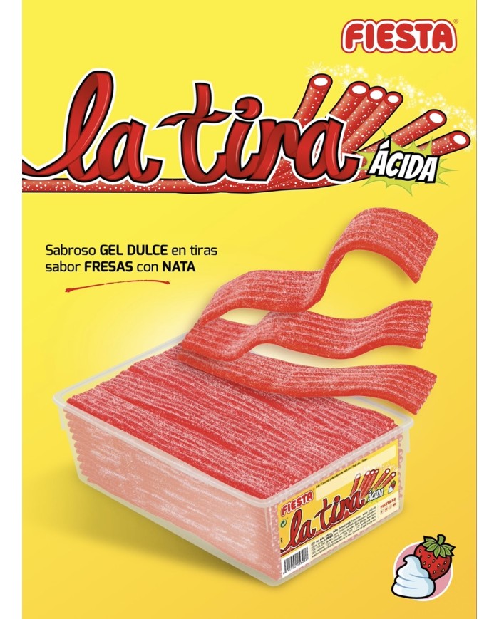 Fiesta La Tira Fresa con Nata tarro 60 unidades