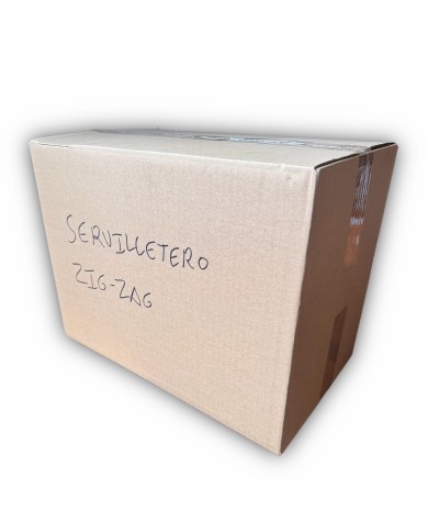 Servilletas de ZIG ZAG en servilletero de cartón de 100 unidades caja de 90 servilleteros