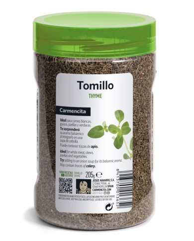 Carmencita Tomillo en hojas bote 205 gramos