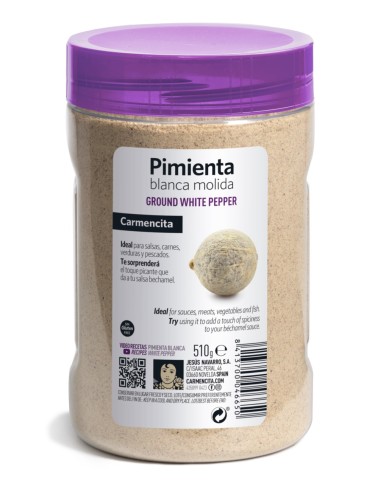 Carmencita pimienta blanca molida bote 510 gramos