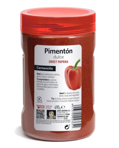 Carmencita pimentón dulce bote 490 gramos