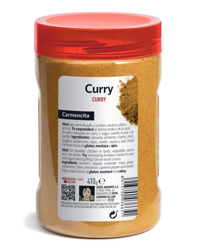 Curry molido bote 410 gramos