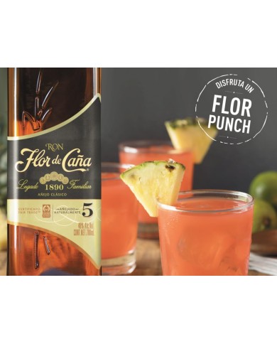 Ron Flor de Caña 5 años 700 ml.