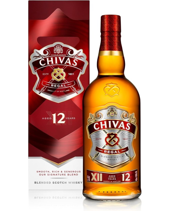 Whisky Chivas Regal Premium 12 años botella 1 litro