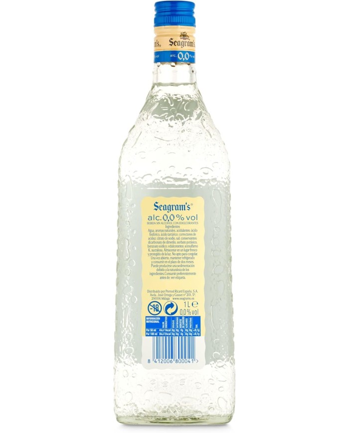 Ginebra Seagrams 0.0 premium 700 ml.