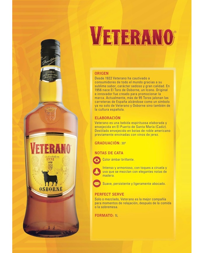 Brandy Veterano Osborne 1 Litro