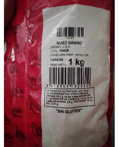 Ferradura nuez en grano USA bolsa de 1 kilo
