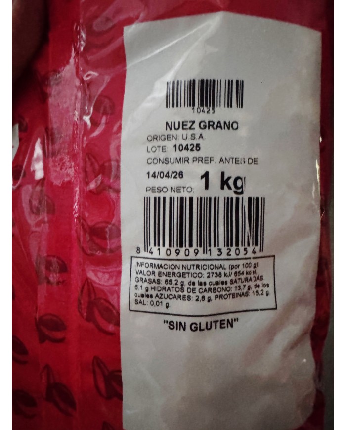 Ferradura nuez en grano USA bolsa de 1 kilo