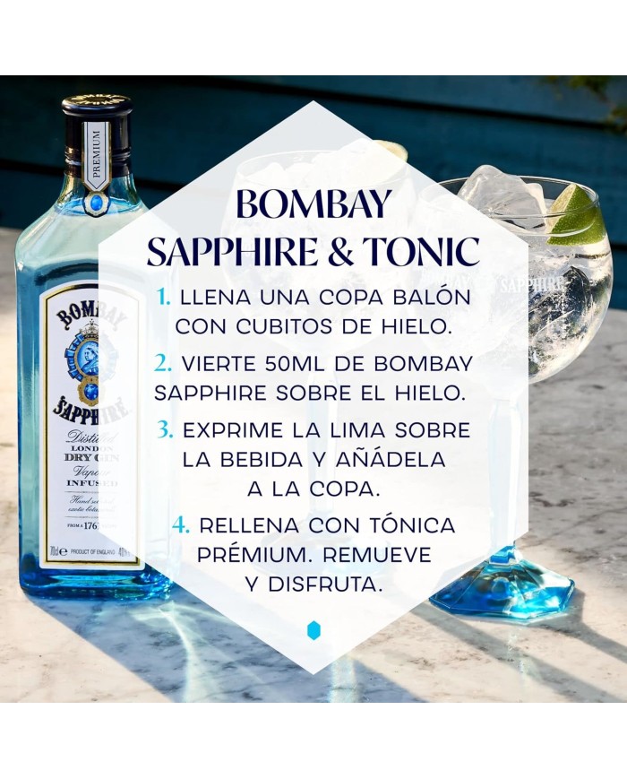 Comprar Ginebra Bombay Sapphire 700 ml al mejor precio