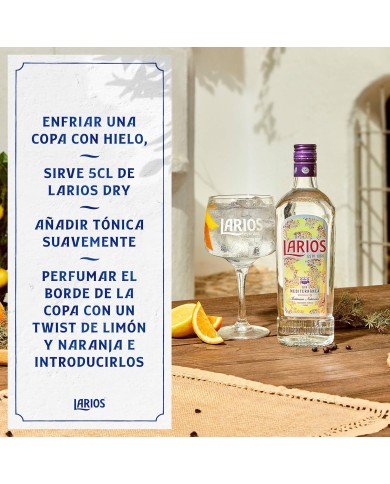 Ginebra Larios London Dry 1 litro