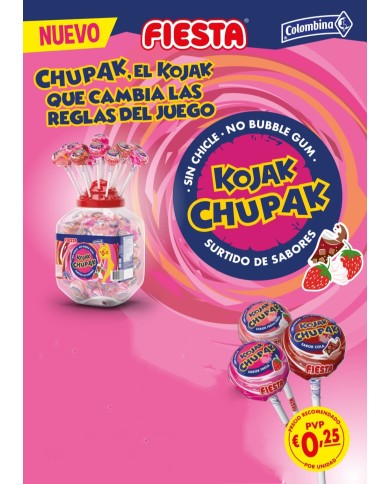 Chupa Chups Kojak Chupak sabores estuche 115 unidades