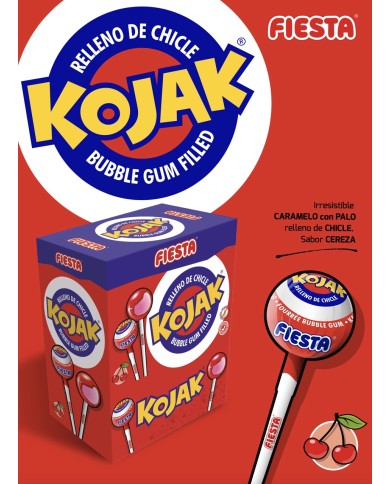 Chupa Chups Kojak cereza con chicle estuche 100 unidades