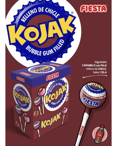 Chupa Chups Kojak cola con chicle estuche 100 unidades