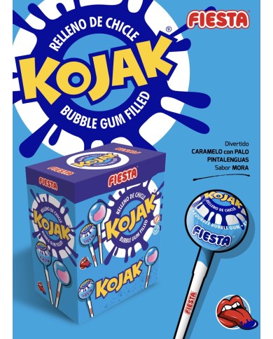 Chupis Kojak pintalenguas estuche 100 unidades