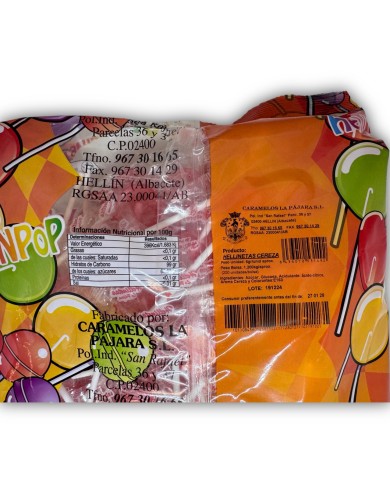Piruleta fresa bolsa de 200 unidades