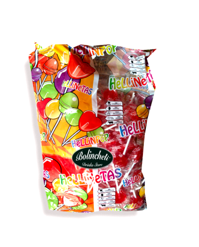 Piruleta fresa bolsa de 200 unidades