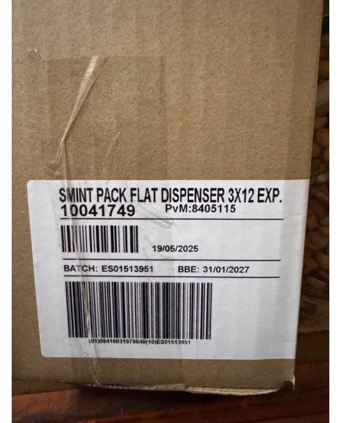 Expositor promoción Smint Flat dispenser 32+4 gratis