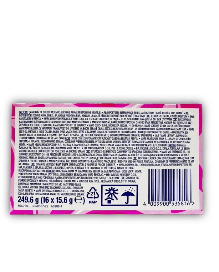 Chicles Orbit bubblemint refresher gragea handypack 16 unidades 2x1.20€