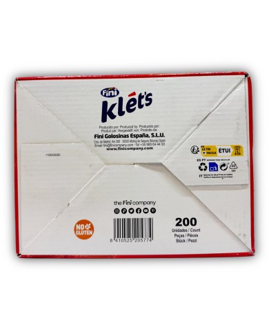 Chicles Klet’s fresa sin azúcar estuche de 200 unidades