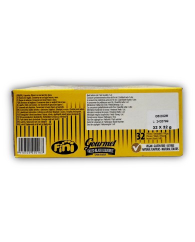 Fini Regaliz Gourmet sabor limón 32 gramos estuche de 32 unidades