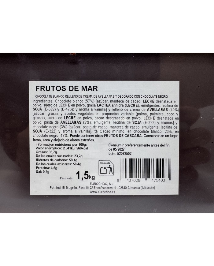 Bombones Frutos del Mar cesta 1.5 kilos