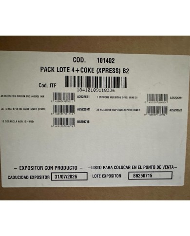 Lote promoción Huesitos y Tokke más 12 coca cola lata gratis