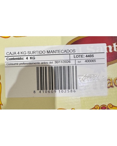 Mantecados El Santo surtidos estuche de 4 Kilos