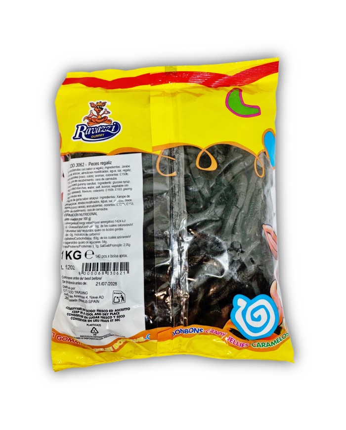 Ravazzi Gummy Peces de regaliz bolsa 1 kilo
