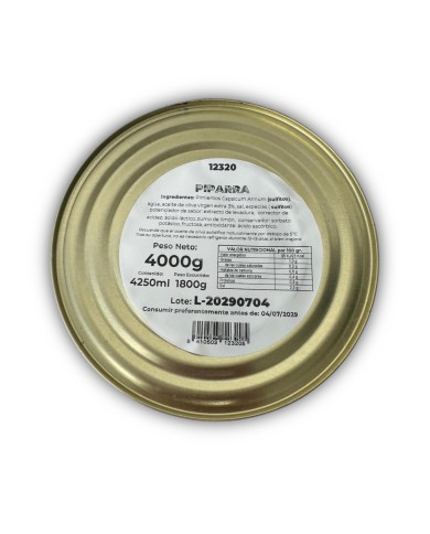 Amanida guindillas o piparras dulces en vinagre lata 2 kg. escurrido