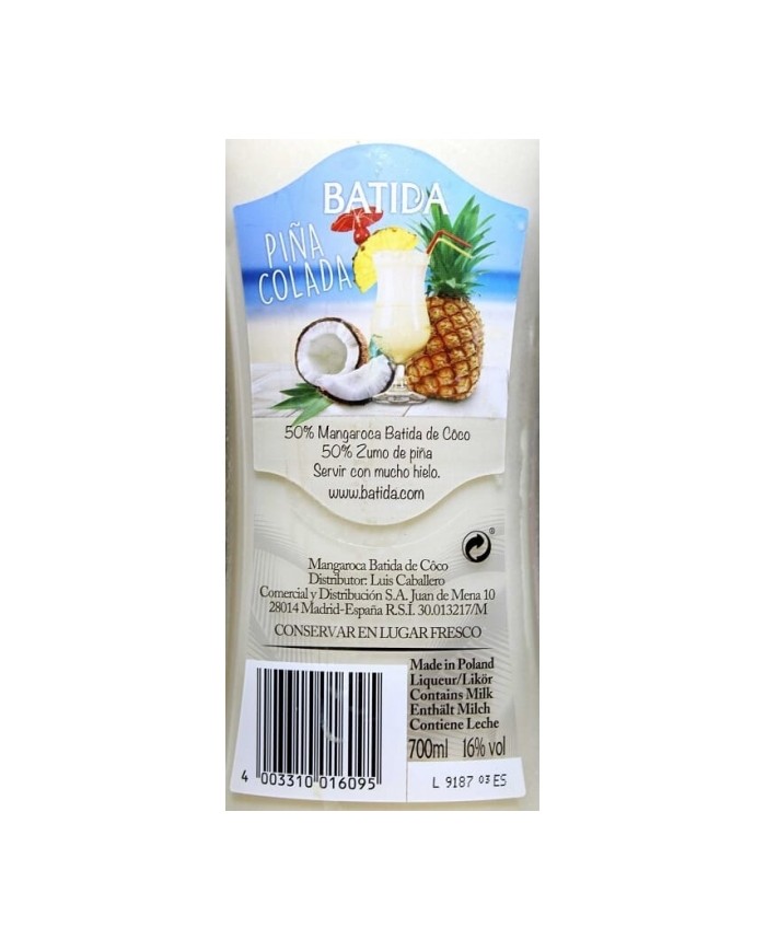Mangaroca Batida de Coco 700 ml.