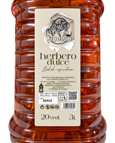 Herbero dulce Doblón 20º garrafa de 3 litros