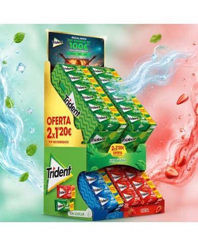 Expositor Trident Pack Simple Fresh 2x1,20 €