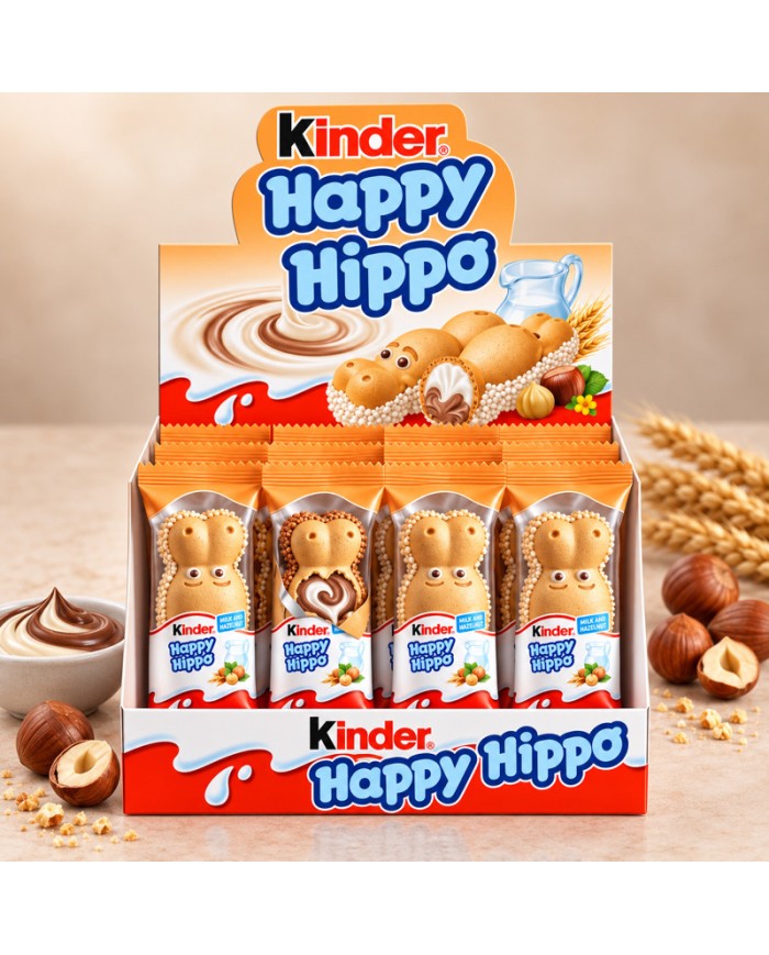 Chocolatina Kinder Happy Hippo 28 unidades