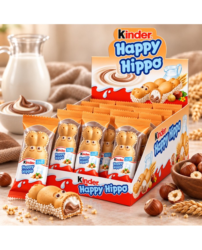 Chocolatina Kinder Happy Hippo 28 unidades