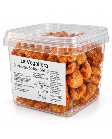 Cortezas de cerdo La Vegallera chili bote de 150 gramos