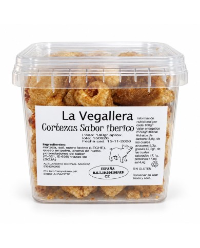 Cortezas de cerdo La Vegallera natural bote de 150 gramos