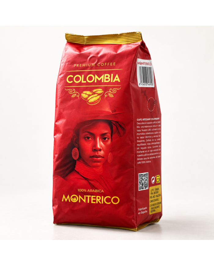 Café de Colombia Monterico premium 100% arábica bolsa 1 Kg.
