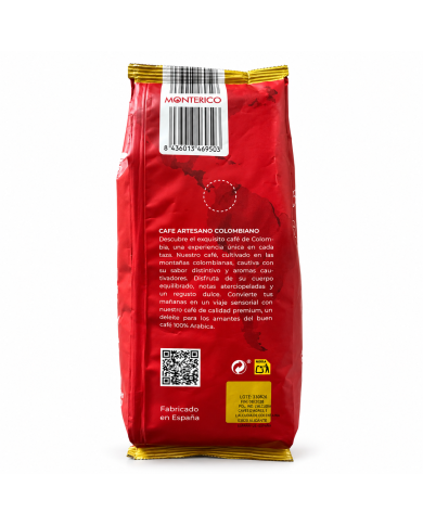 Café de Colombia Monterico premium 100% arábica bolsa 1 Kg.