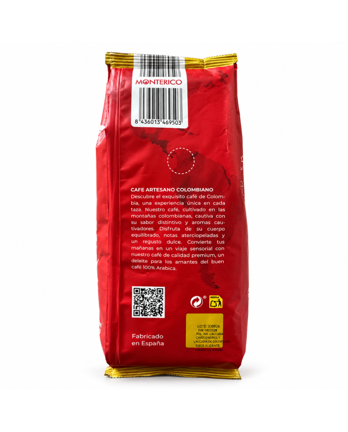 Café de Colombia Monterico premium 100% arábica bolsa 1 Kg.