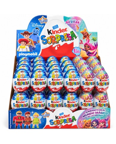 Kinder Sorpresa huevos de chocolate estuche de 72 unidades